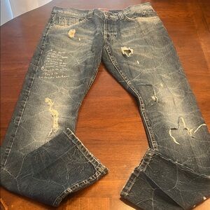 Zara men's distressed jeans